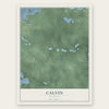 Calvin, Michigan map print, the full design