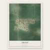 Frost, Minnesota map print, the full design
