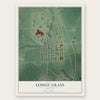 Lodge Grass, Montana map print, the full design
