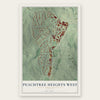 Peachtree Heights West, Georgia map print, the full design