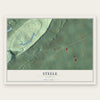 Steele, Alabama map print, the full design