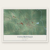 Taylorsville, Mississippi map print, the full design