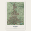 Hurst, Texas map print, the full design
