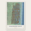 Lighthouse Point, Florida map print, the full design