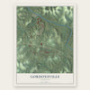 Gordonsville, Tennessee map print, the full design