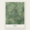Elba, Wisconsin map print, the full design