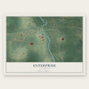 Enterprise, Mississippi map print, the full design