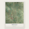 Buffalo, South Dakota map print, the full design
