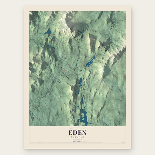 Eden, Vermont map print, the full design
