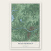 Sand Springs, Oklahoma map print, the full design