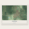 Pawnee, Illinois map print, the full design