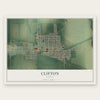 Clifton, Kansas map print, the full design