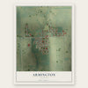 Armington, Illinois map print, the full design
