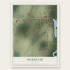 Hillsdale, Illinois map print, the full design