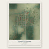 Donnellson, Illinois map print, the full design