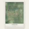 Andover, Illinois map print, the full design