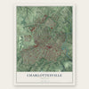 Charlottesville, Virginia map print, the full design
