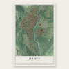 Jermyn, Pennsylvania map print, the full design