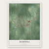 Hemphill, Texas map print, the full design