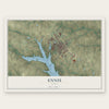Ennis, Texas map print, the full design