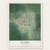 Ulysses, Nebraska map print, the full design