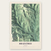 Braintree, Vermont map print, the full design