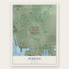 Perkins, Maryland map print, the full design
