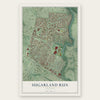 Sugarland Run, Virginia map print, the full design