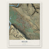 Moab, Utah map print, the full design