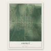 Amoret, Missouri map print, the full design