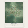 Western, Nebraska map print, the full design