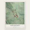 Hoes Heights, Maryland map print, the full design
