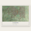 Clinton, Utah map print, the full design