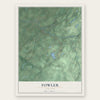 Fowler, New York map print, the full design