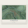 Clarksville, Ohio map print, the full design