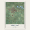 Centralia, Illinois map print, the full design