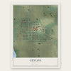 Ceylon, Minnesota map print, the full design