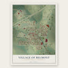 Belmont, Wisconsin map print, the full design