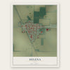 Helena, Ohio map print, the full design
