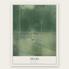 Delhi, Minnesota map print, the full design
