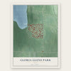 Gloria Glens Park, Ohio map print, the full design