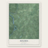 Holmes, Michigan map print, the full design