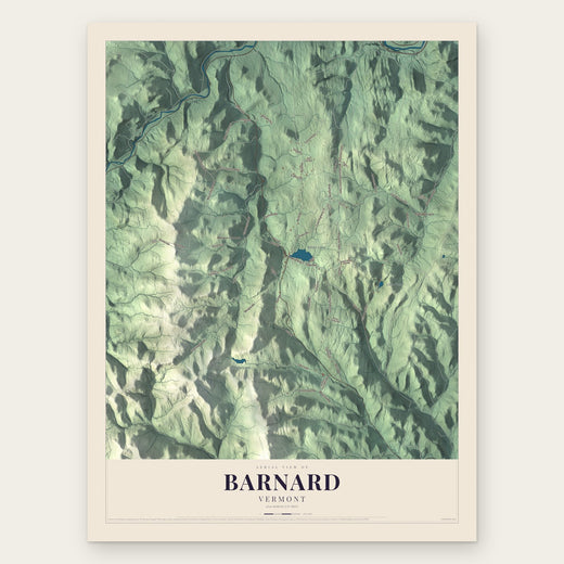 Barnard, Vermont map print, the full design