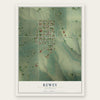 Rewey, Wisconsin map print, the full design