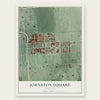 Johnston Square, Maryland map print, the full design
