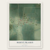 Burnt Prairie, Illinois map print, the full design