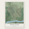 Trout Valley, Illinois map print, the full design