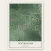 Centrahoma, Oklahoma map print, the full design