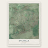 Dix Hills, New York map print, the full design