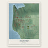 Milford, Kansas map print, the full design